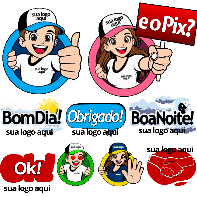 figurinhas editáveis